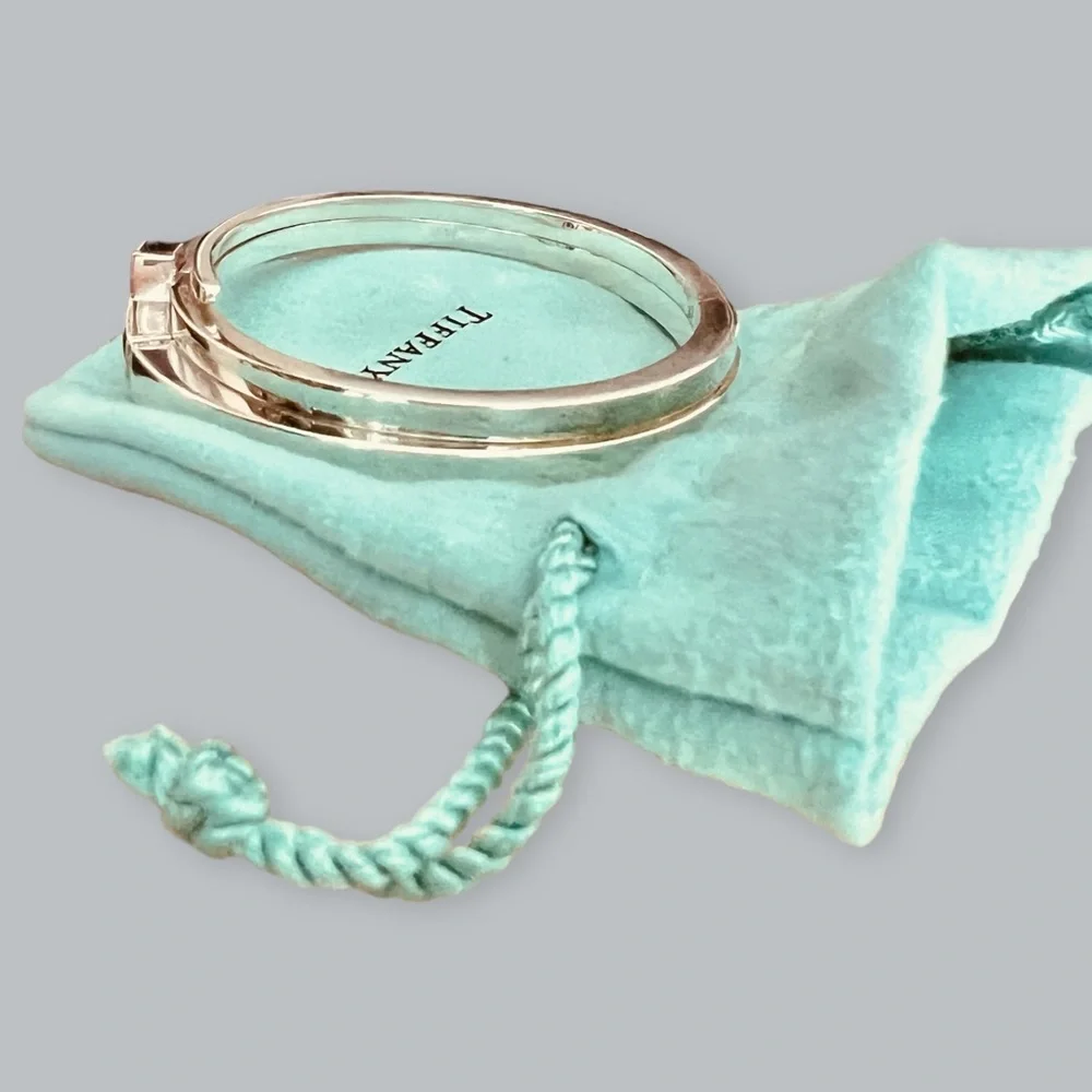 *SOLD* Authentic Tiffany & Co Diamond Square Wrap Bracelet SIZE MEDIUM - Picture 11 of 14